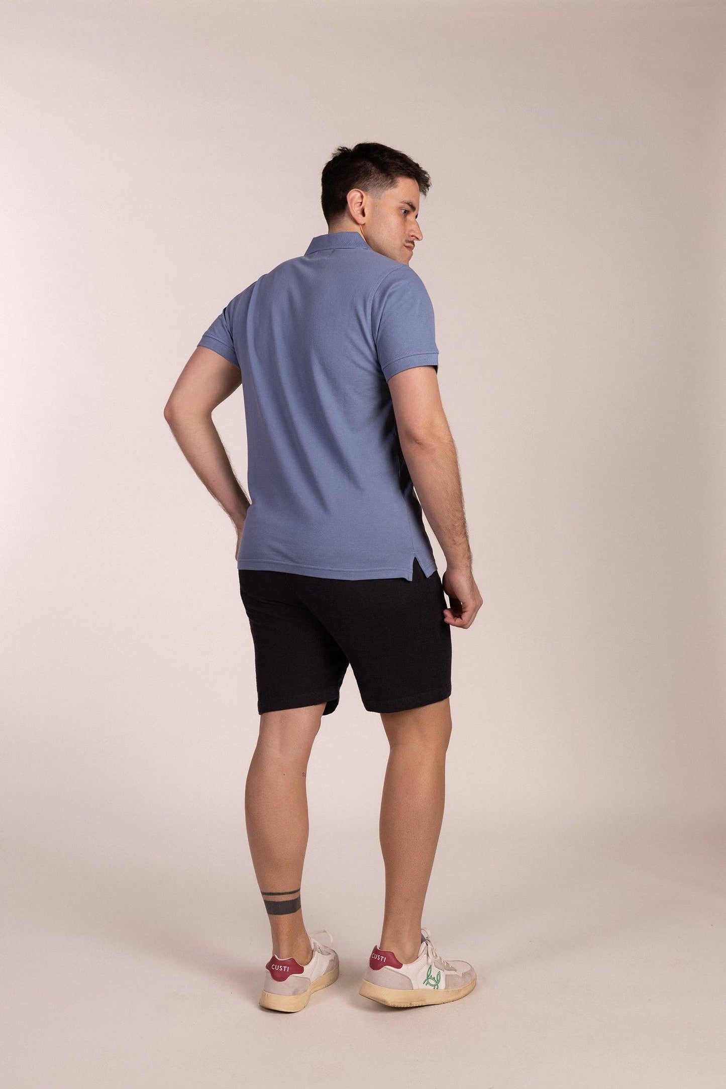Navy Dobby Bermuda shorts
