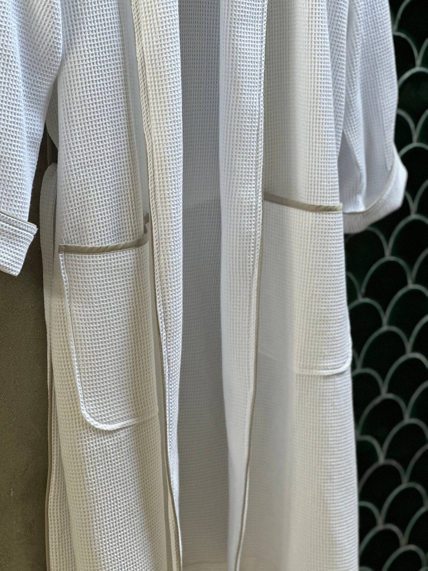 Men's Organic Waffle Weave Spa & Bath Robe (2 Colors)