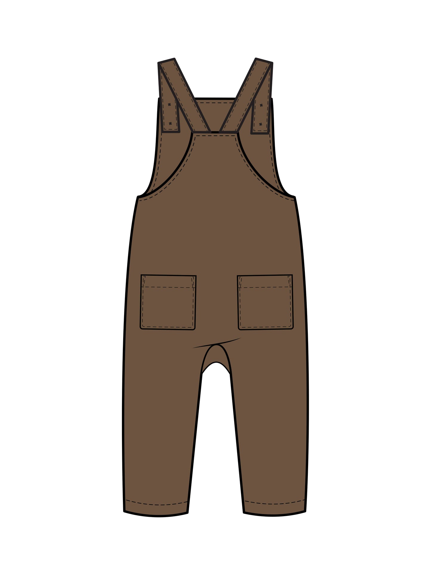 Remi Corduroy Overall - Sepia