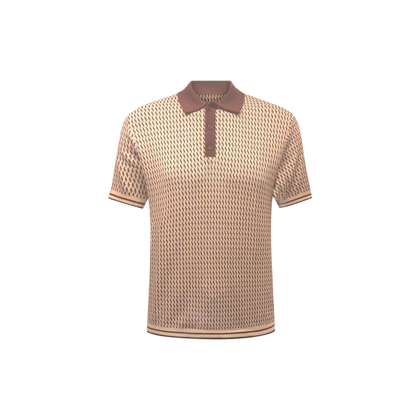 Brown Flatknit Polo