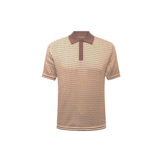 Brown Flatknit Polo