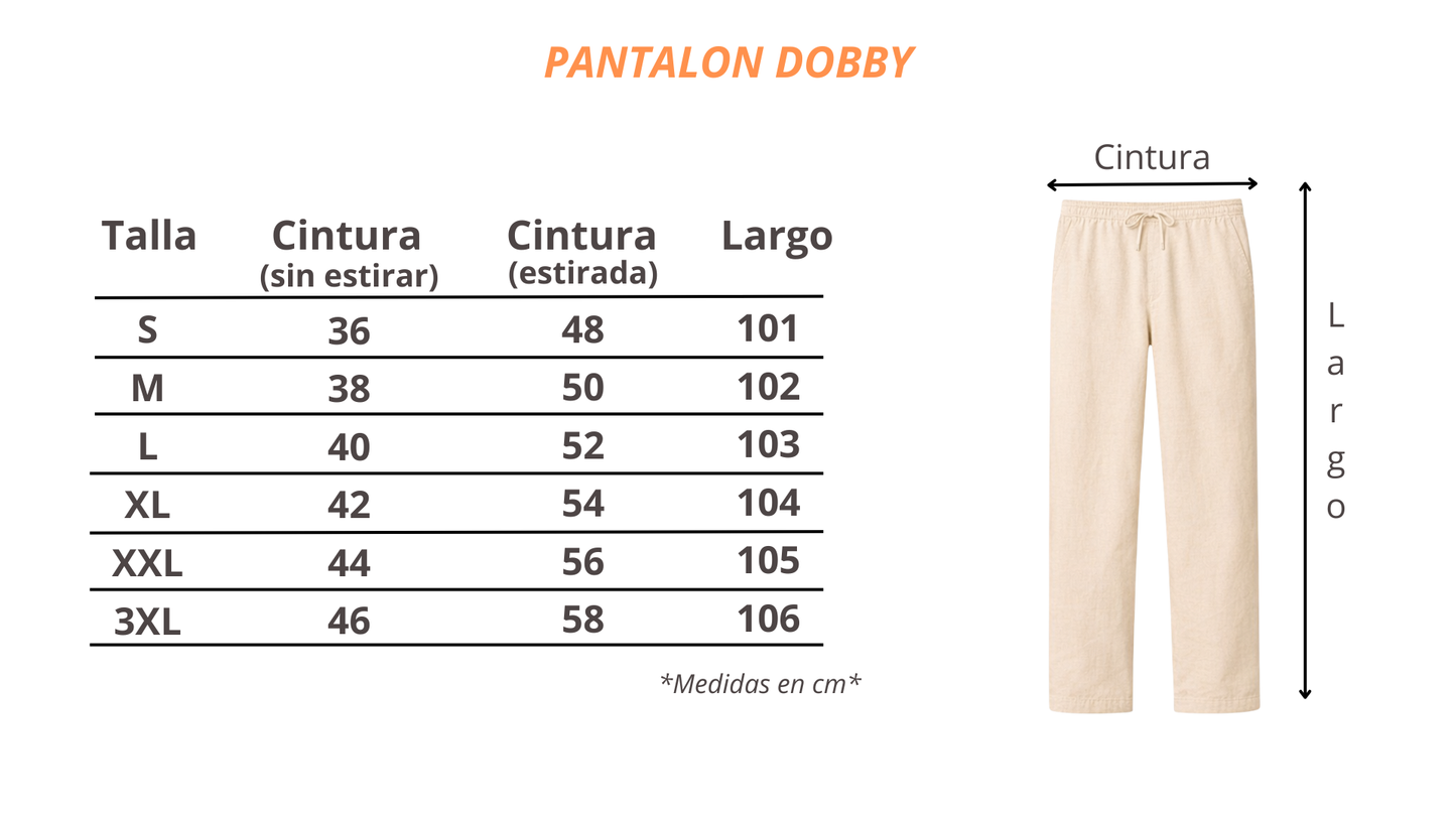 Beige Dobby Pants