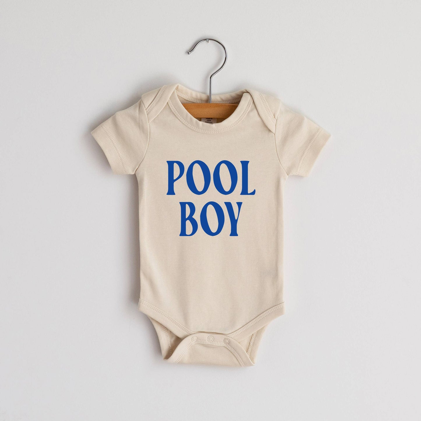 Cream Pool Boy Modern Organic Baby Bodysuit