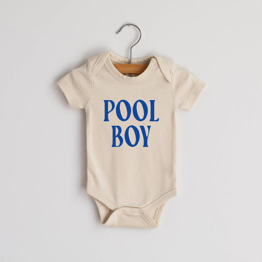 Cream Pool Boy Modern Organic Baby Bodysuit