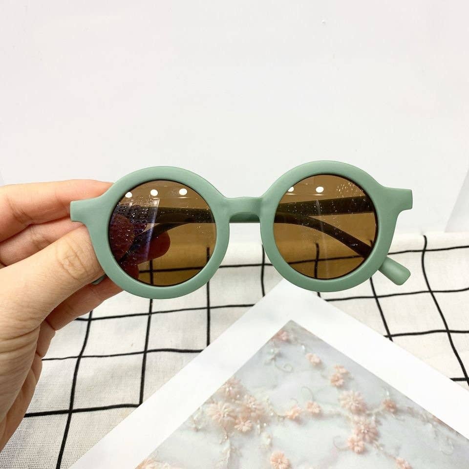 Vintage Kids Sunglasses, UV Protected Eyewear Round