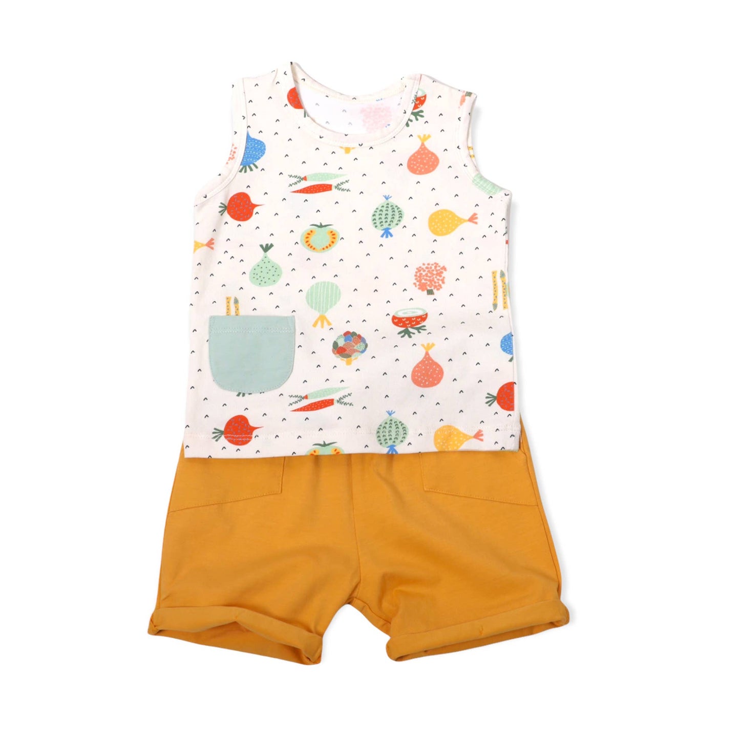 Veggie Baby Playsuit Tee + Shorts Set (Organic Cotton)