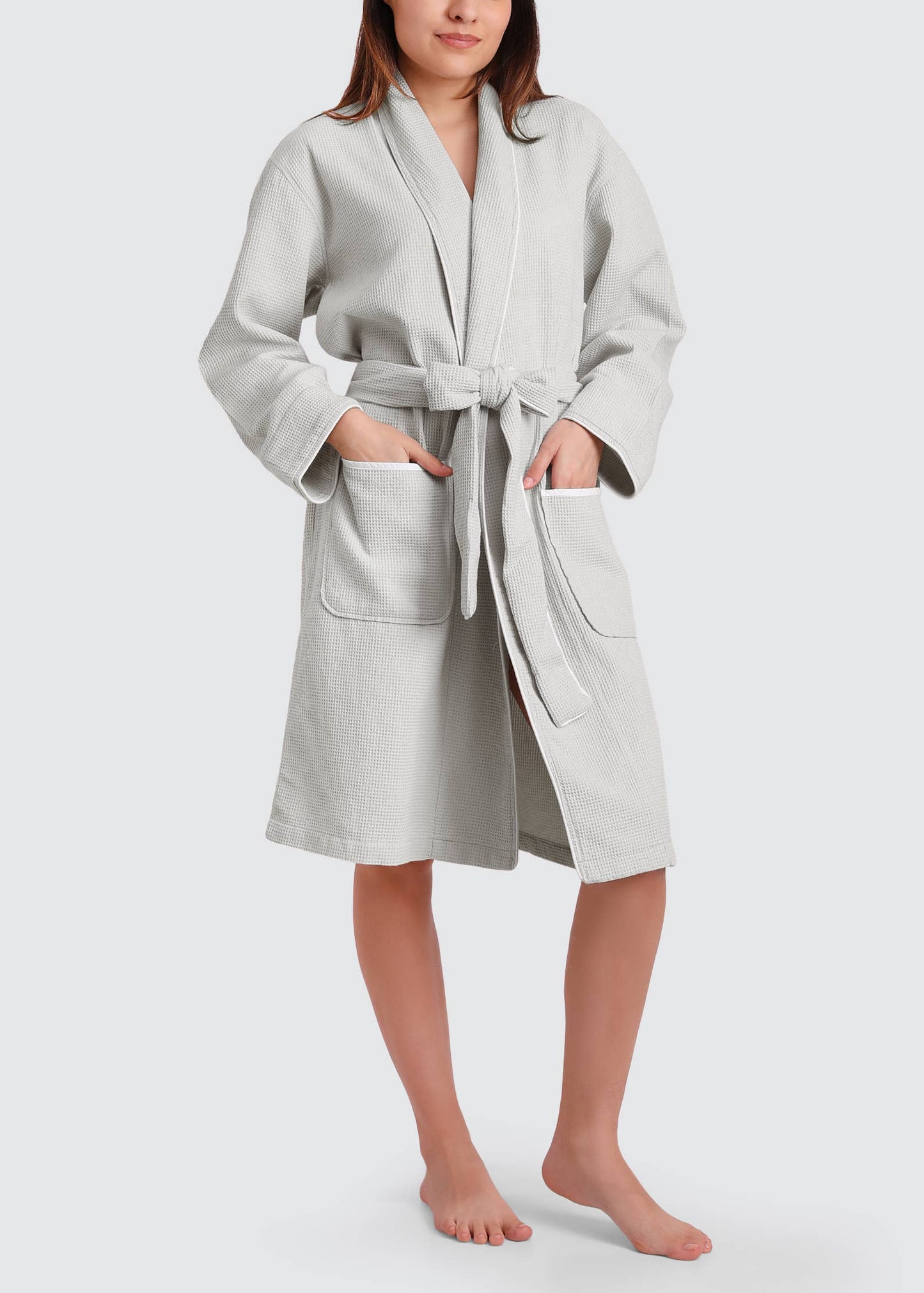 Women's Organic Waffle Weave Bath & Spa Robe (3 Colors)