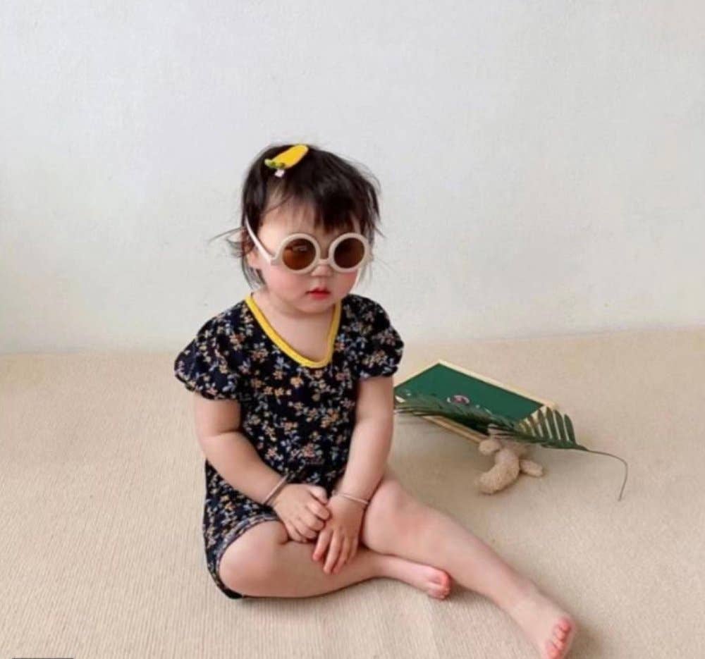 Vintage Kids Sunglasses, UV Protected Eyewear Round