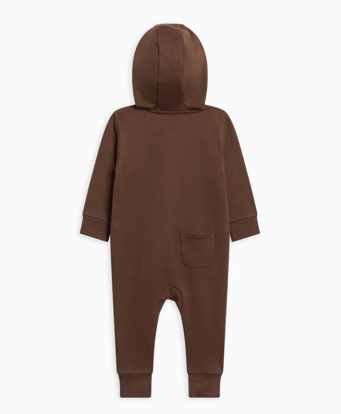 Greer Fleece Hooded Zipper Romper - Chestnut
