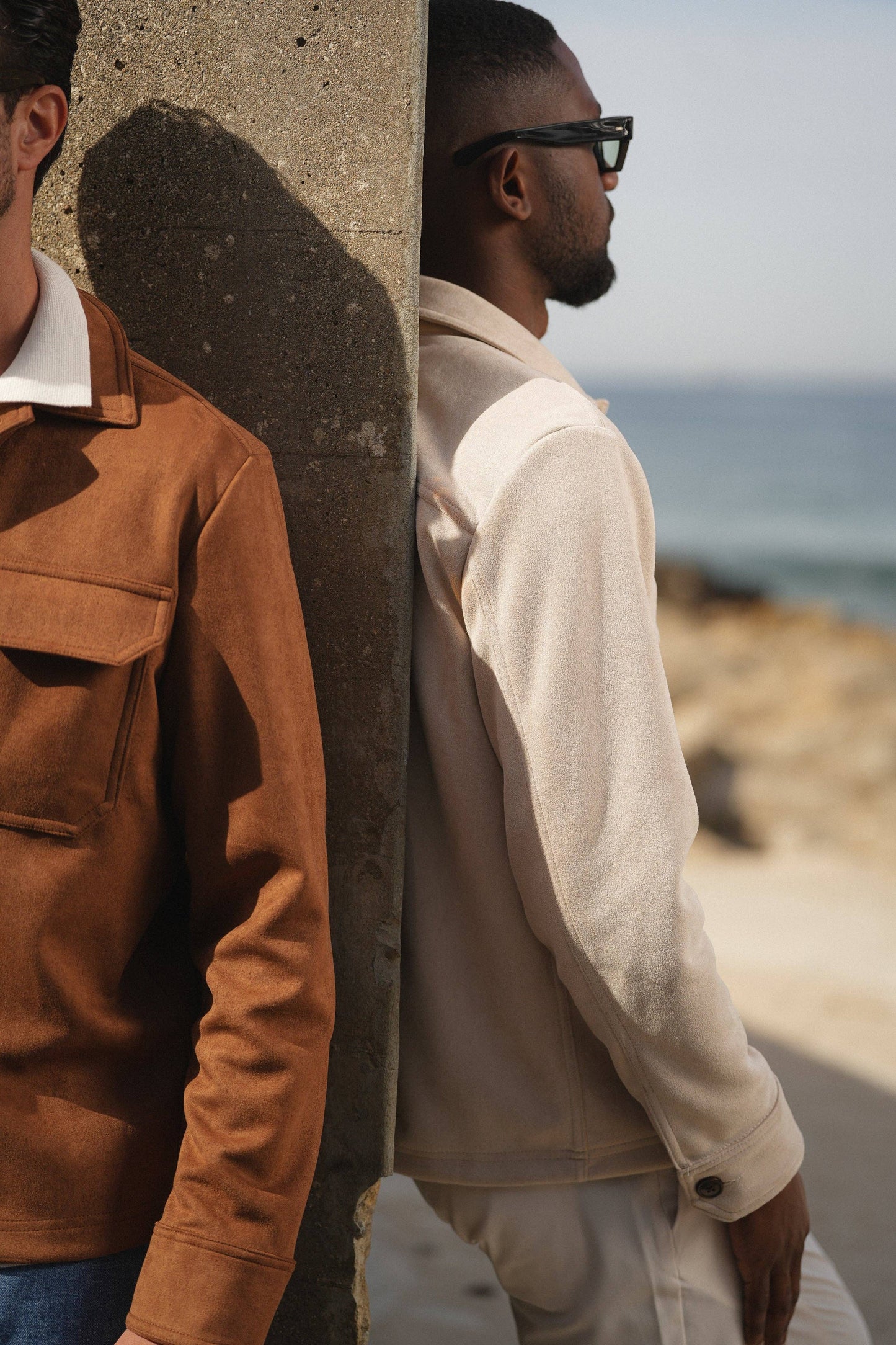 CAMEL SUEDE OUTERSHIRT