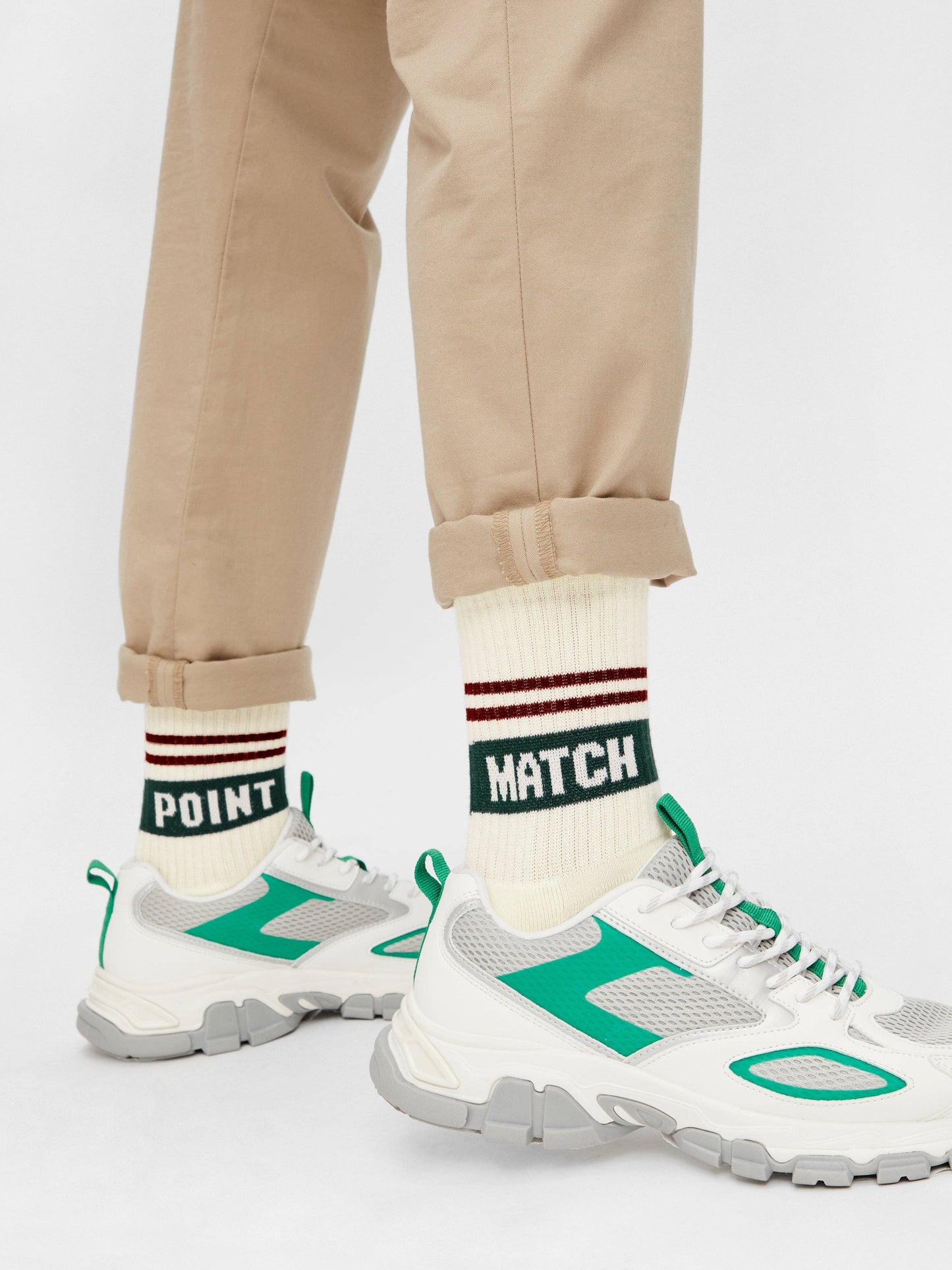 Match Point - Organic Crew Socks