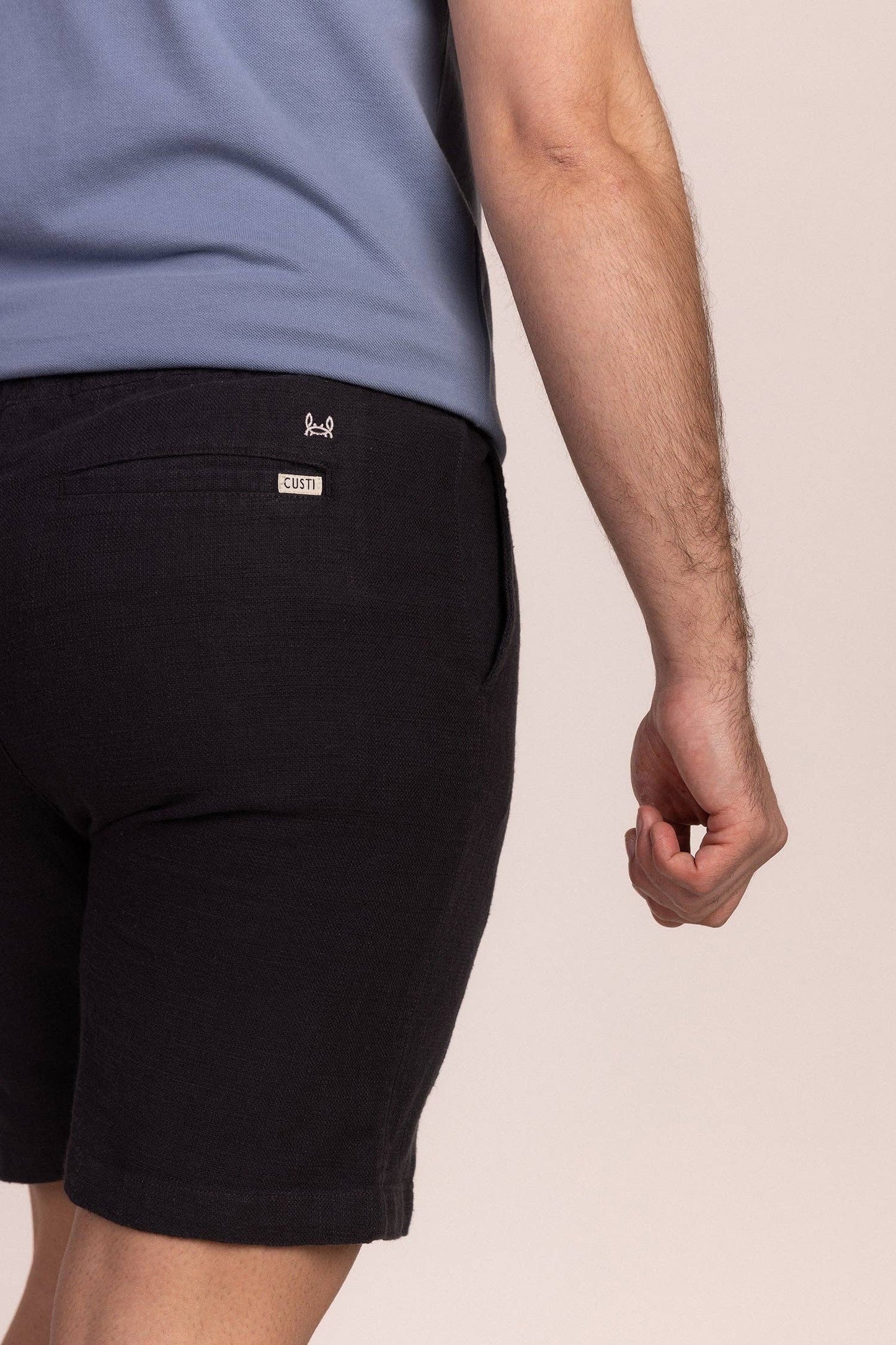 Navy Dobby Bermuda shorts