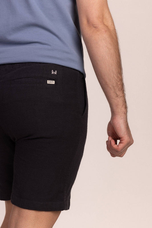 Navy Dobby Bermuda shorts