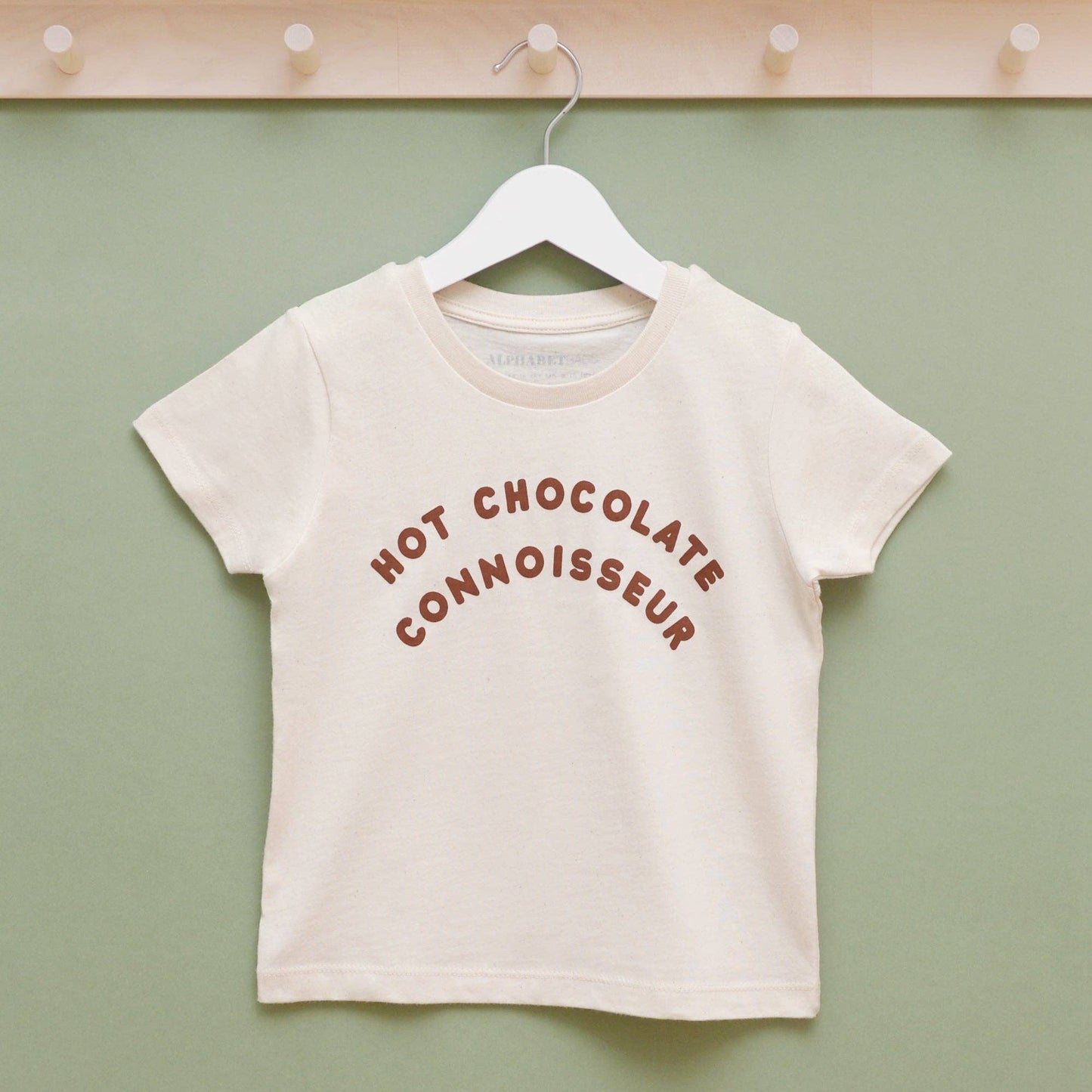 Hot Chocolate Connoisseur - Kid's Tee - Natural Fleck