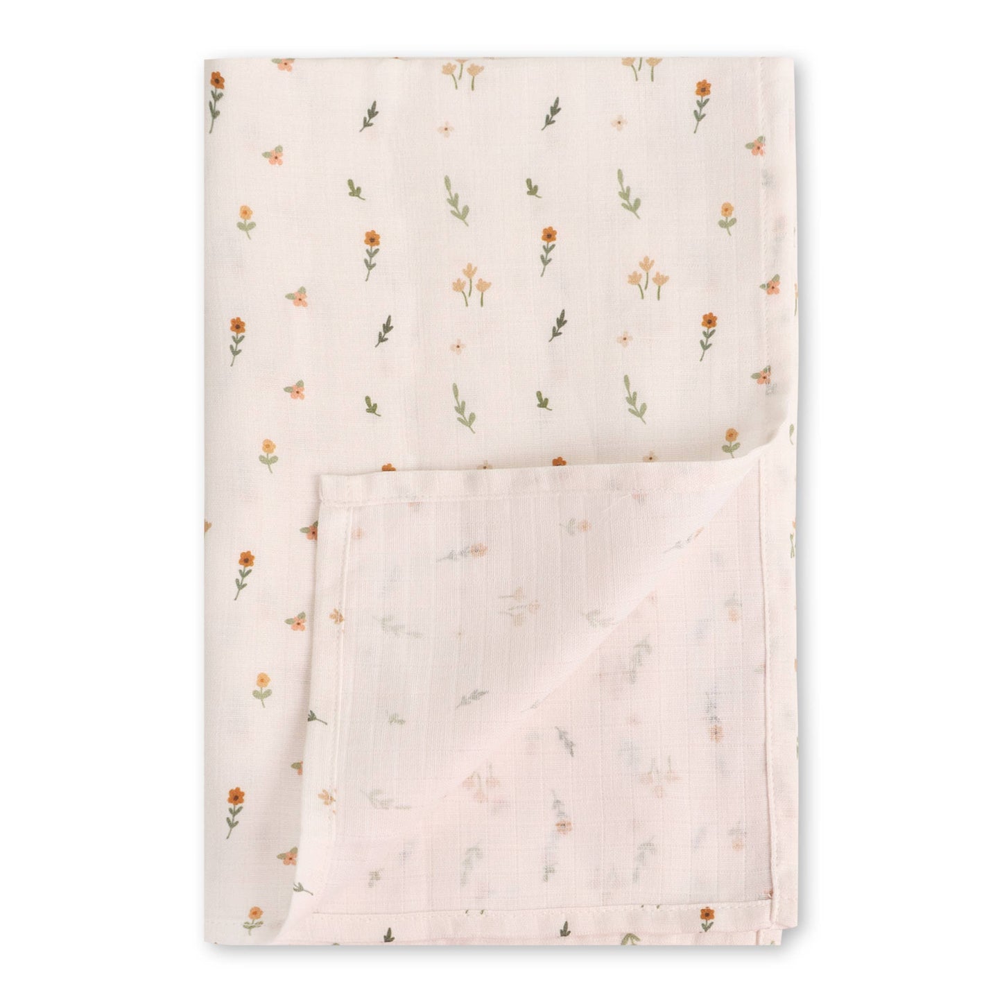 Boho Floral Baby Swaddle Blanket (Organic Muslin)