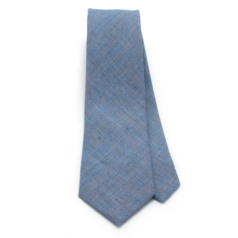 Blue Heather Linen Necktie