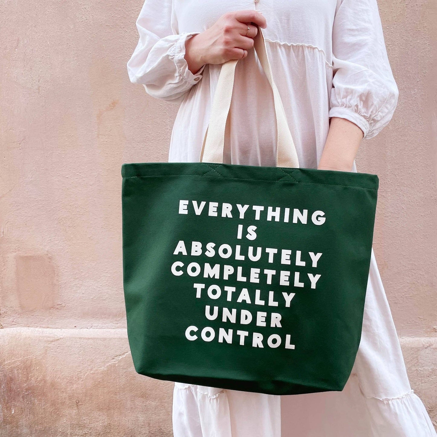 Everything is Under Control - Forest Green Canvas Tote Bag
