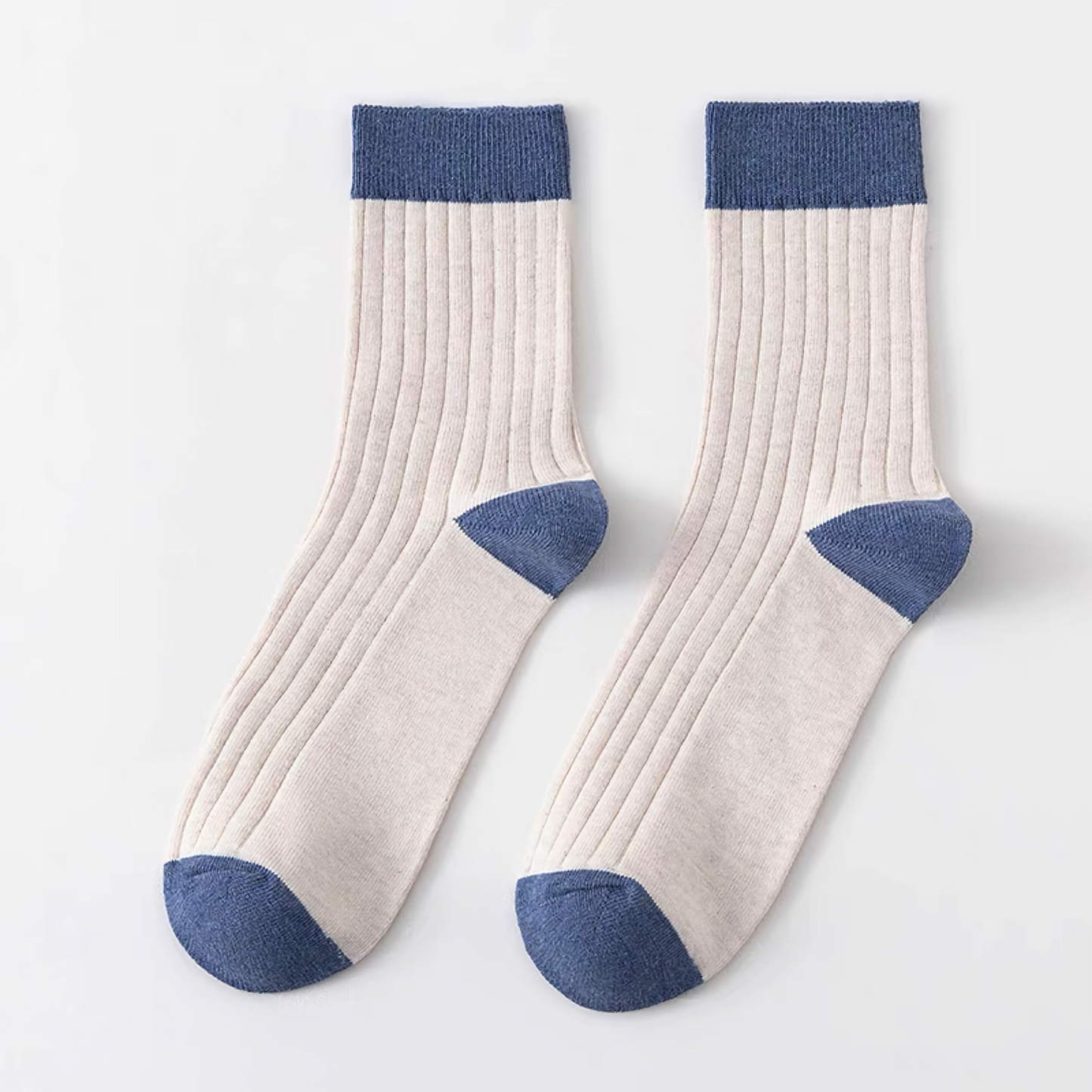 Men's Color Block Rib Socks - Men's Pure Cotton Socks The Upcycled Sock