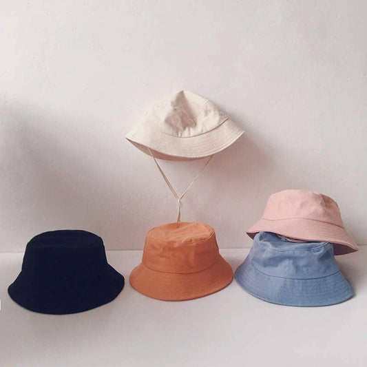 Linen Bucket Hat for Toddlers, Breathable Fisherman Sun Hat