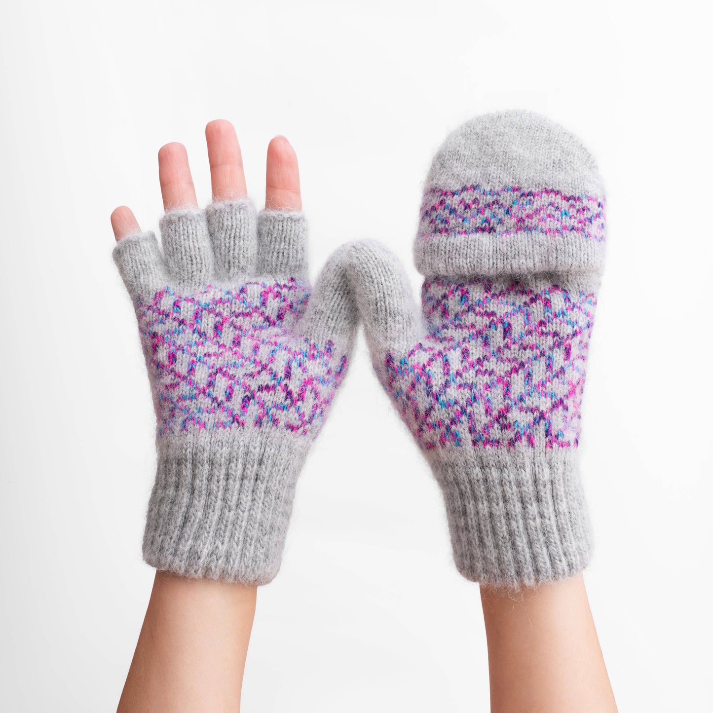 WK Cherry Blossom Merino Wool Mitten Gloves