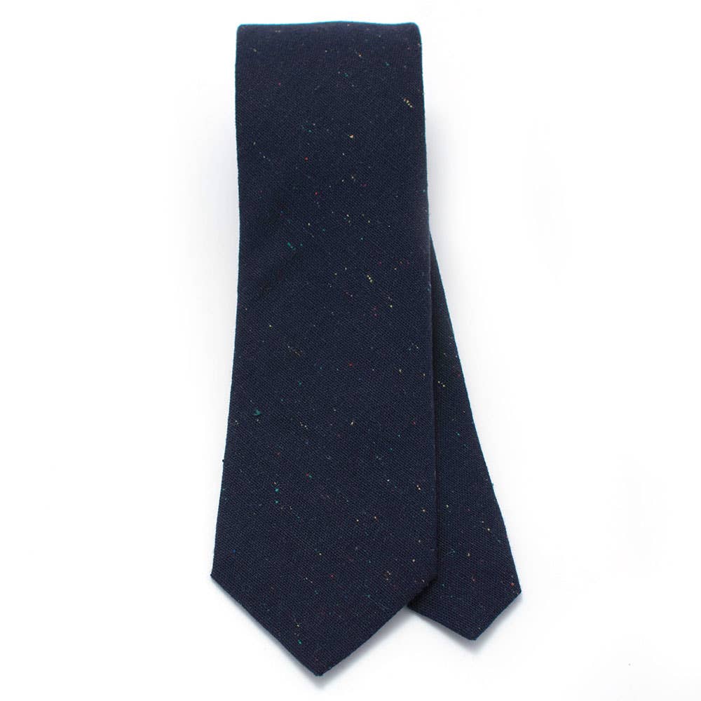 Navy Fleck Necktie