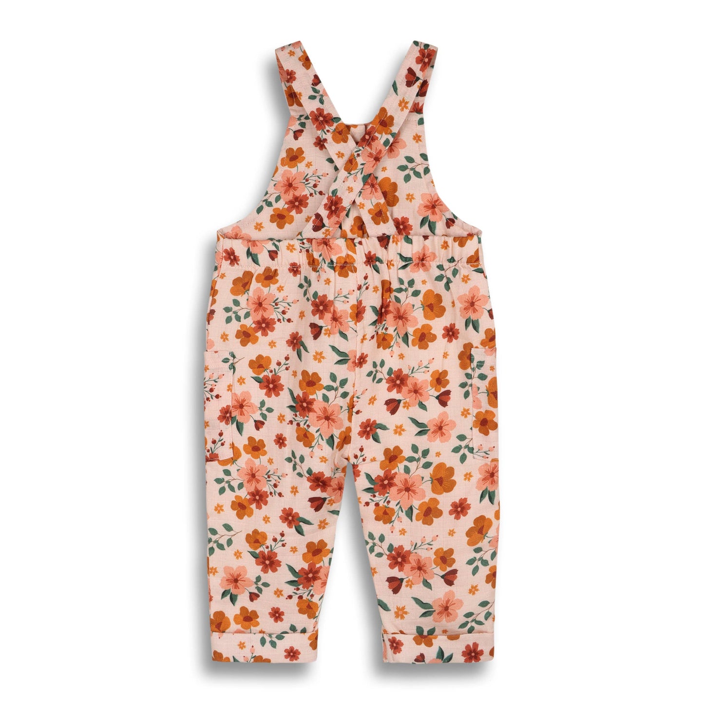 Summer Floral Baby Dungaree + Bodysuit (Organic Muslin)