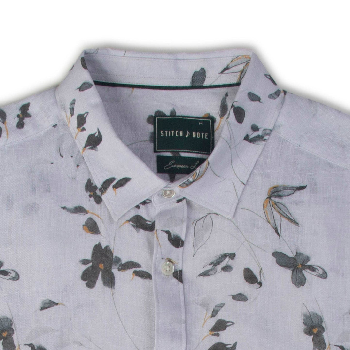 Black Vine Leaf Long Sleeve Shirt
