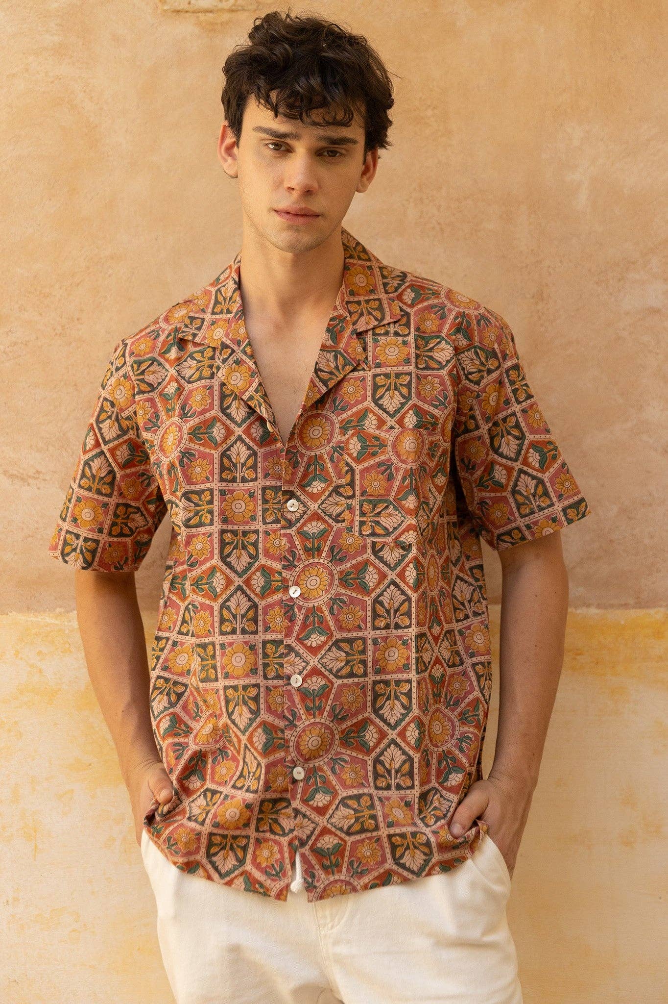 Foliage Handblock Printed Cotton Shirt
