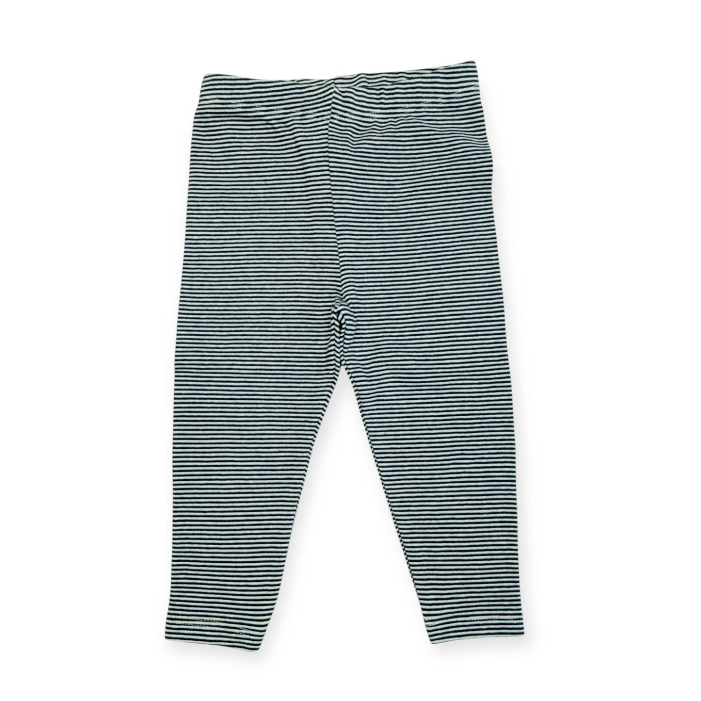 Stripe Rib / Solid Knit Baby Legging Pants (Organic Cotton)