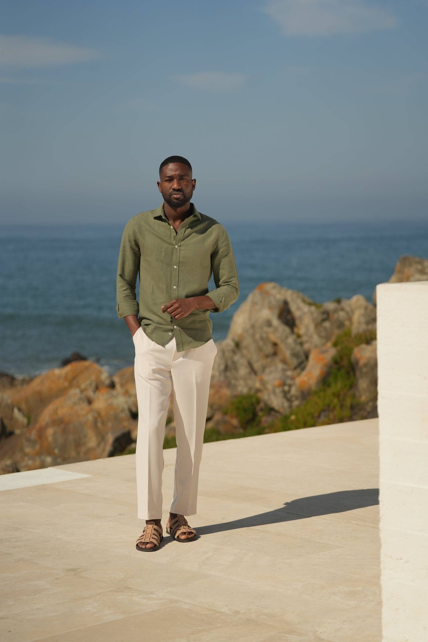KHAKI LINEN SHIRT