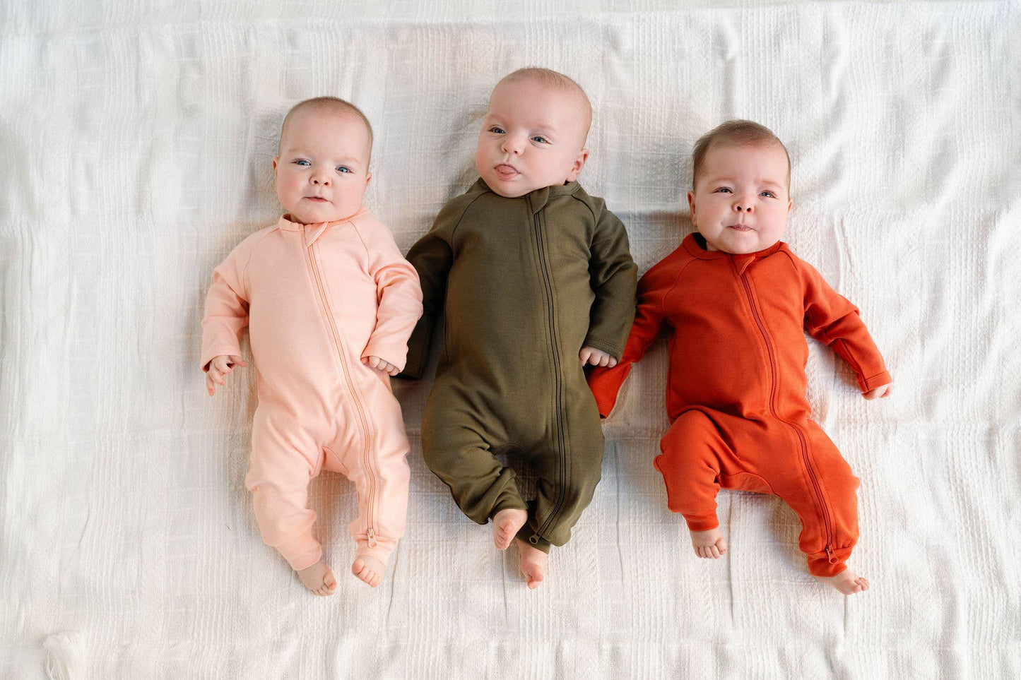 Organic Baby Zipper Sleeper in Olive | Baby Boy, Baby Girl