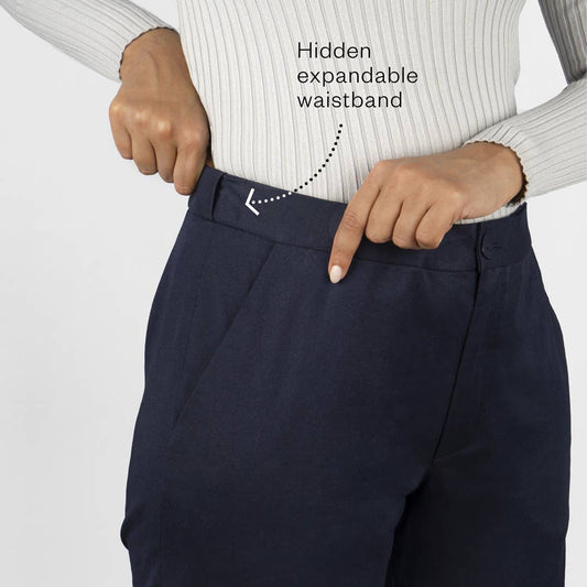 The Flex Waist Pant - Navy