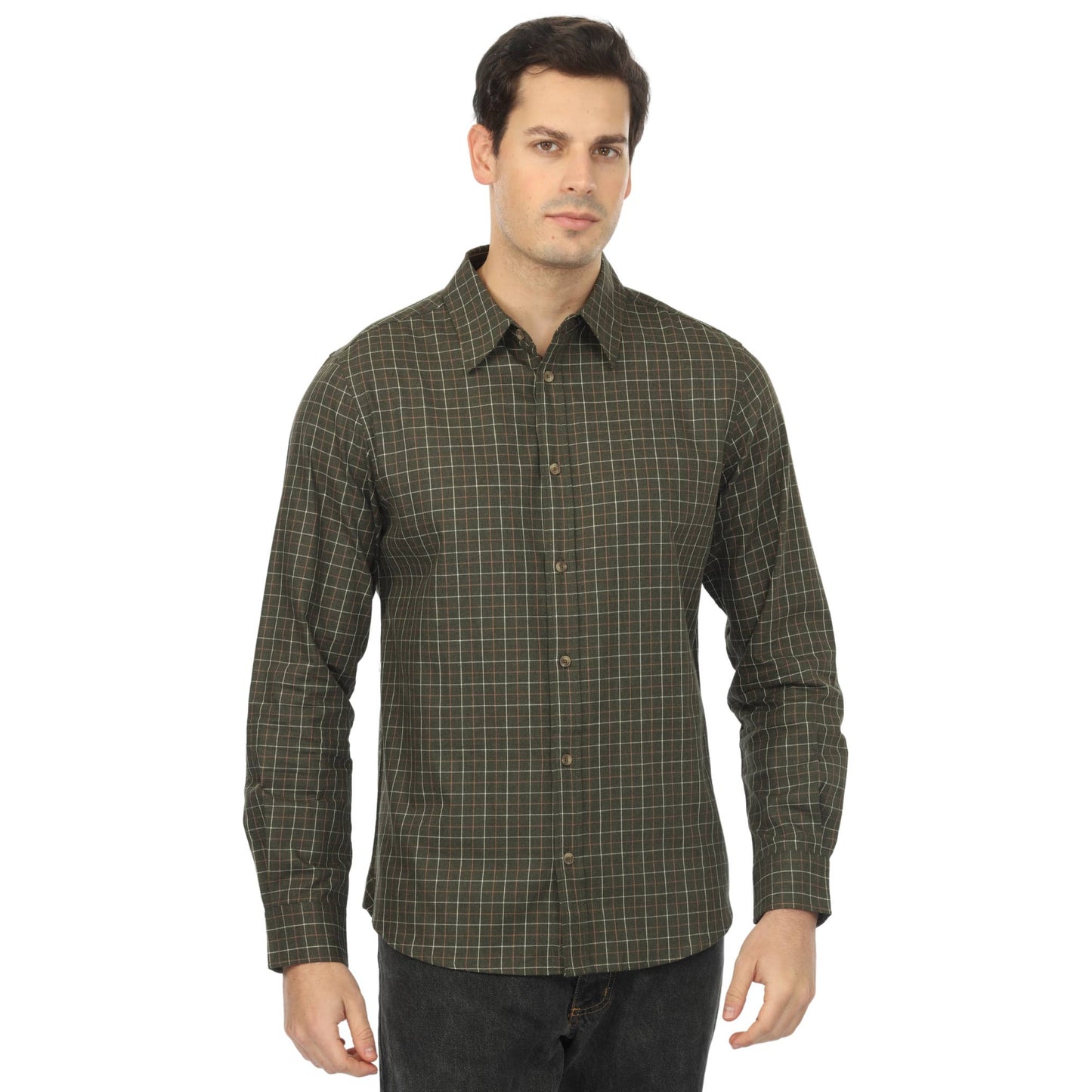 Cypress Shadows Plaid Button-Down Shirt