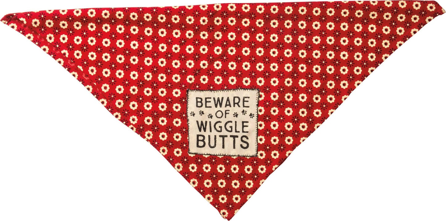 Beware Of Wigglebutts Small Pet Bandana