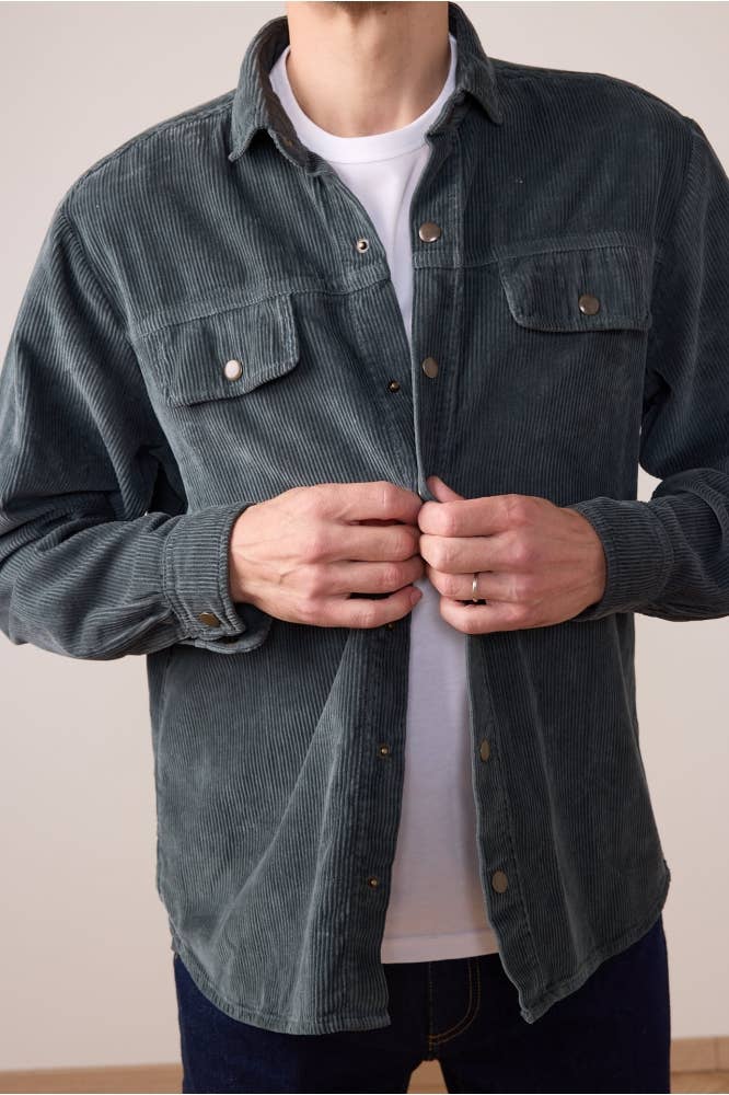 Chicago Pine Green Corduroy Overshirt