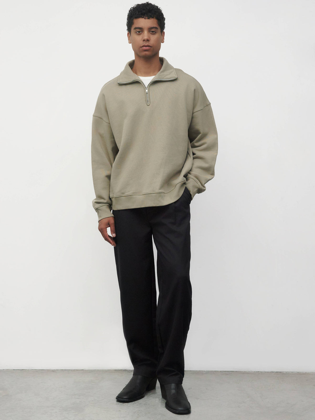 The Vince Sweater | Relaxed Quarter Zip Sweater