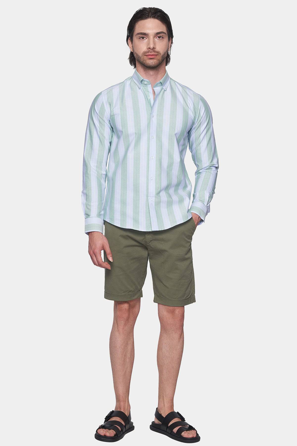 Premium Cotton Dress Shirt (Mint)