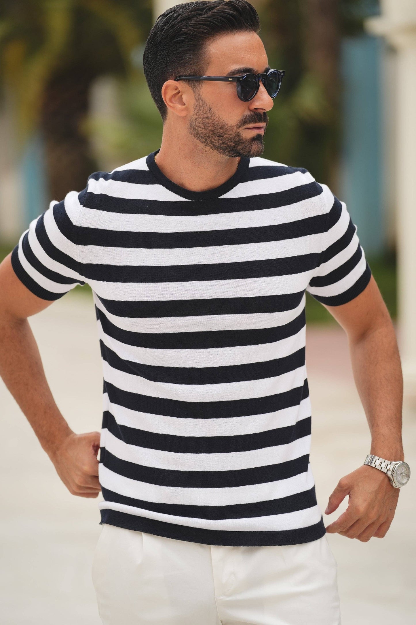 WHITE&BLUE RAYAS DONATO T-SHIRT