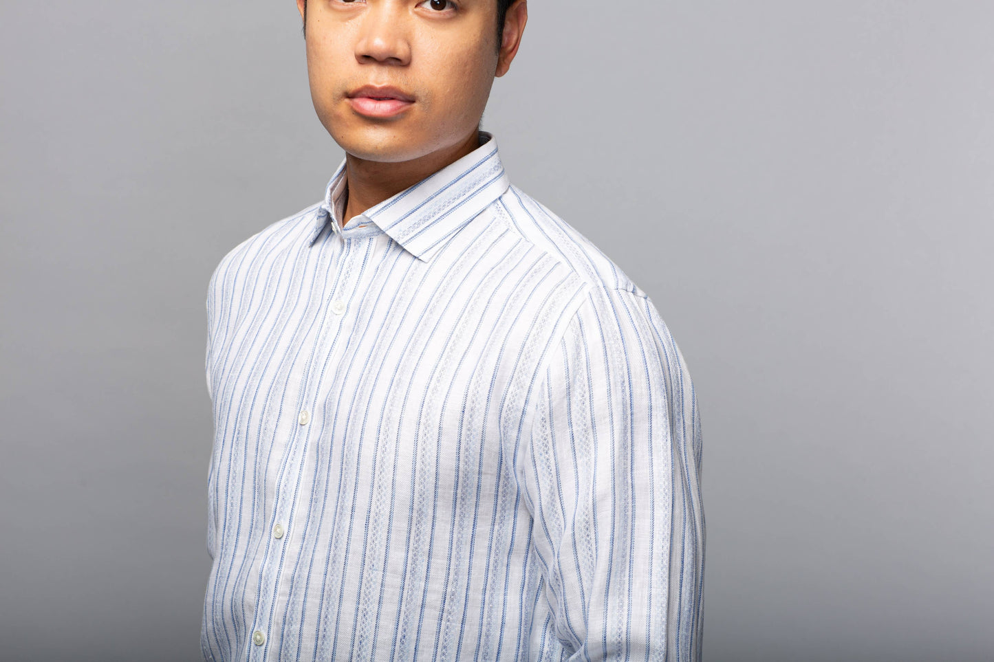 Stripe Long Sleeve Linen Shirt