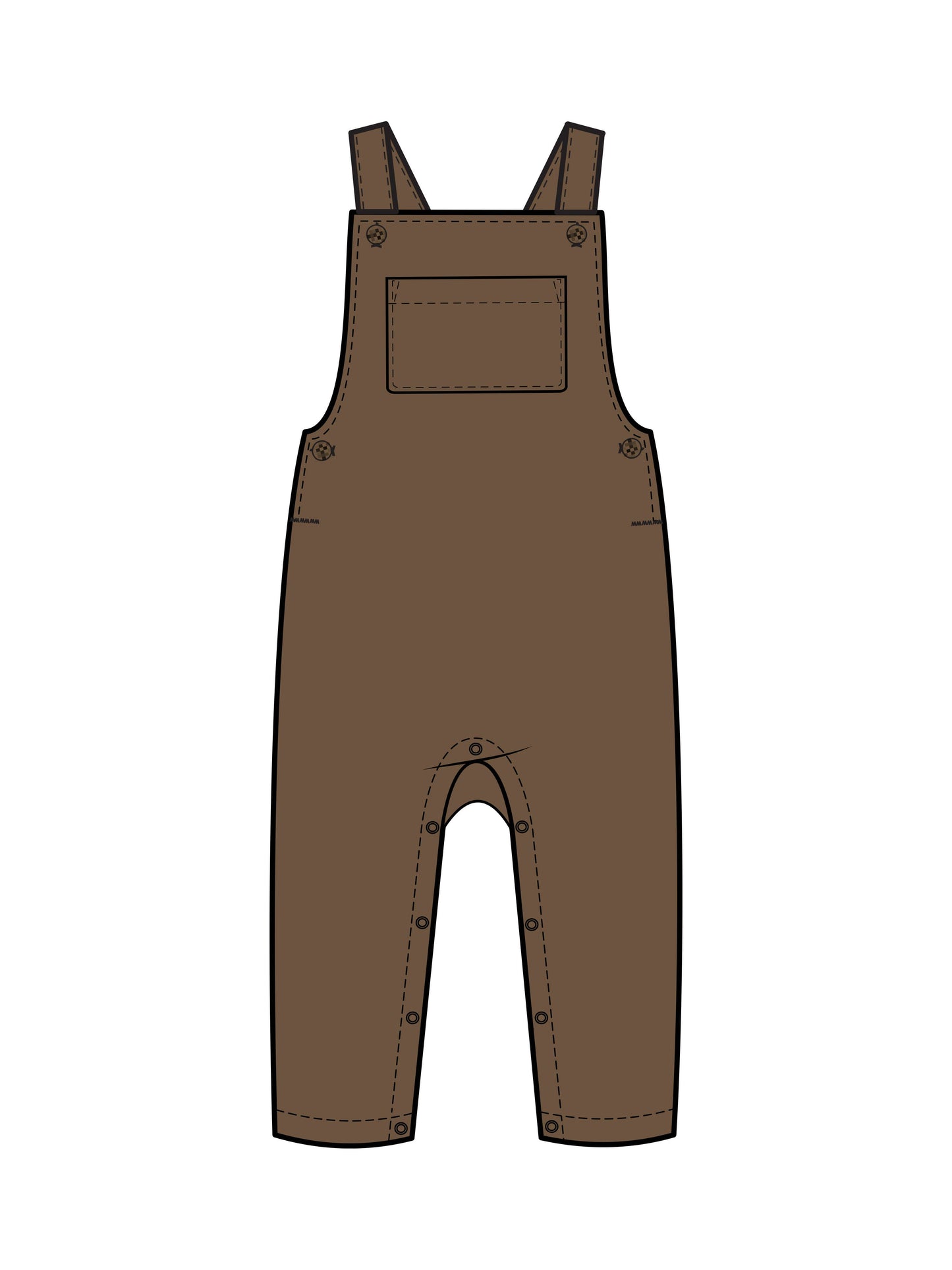 Remi Corduroy Overall - Sepia