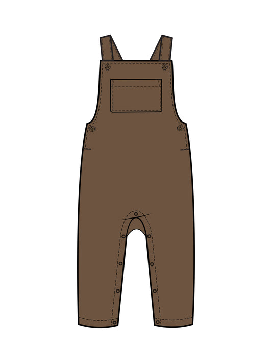 Remi Corduroy Overall - Sepia