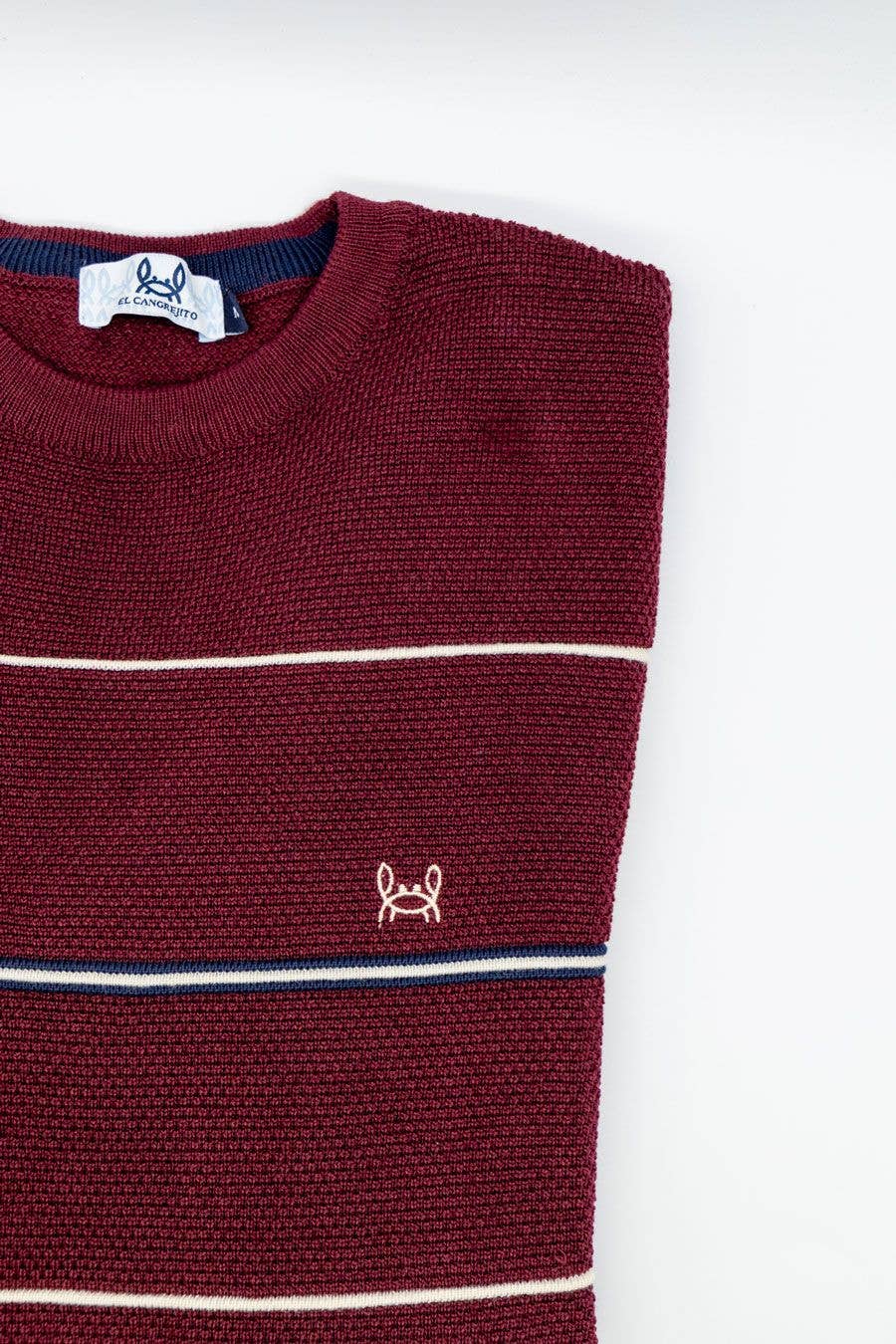 Maroon striped sweater