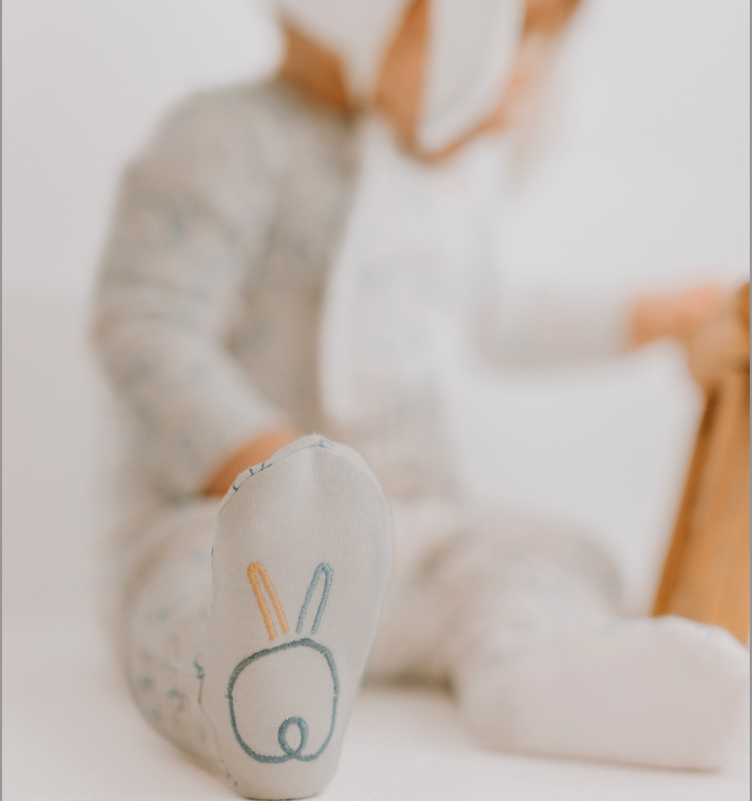 Easter baby footie | bunnies