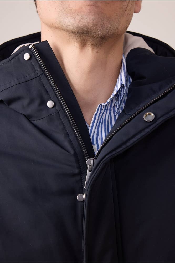 Navy Cosy Short Parka