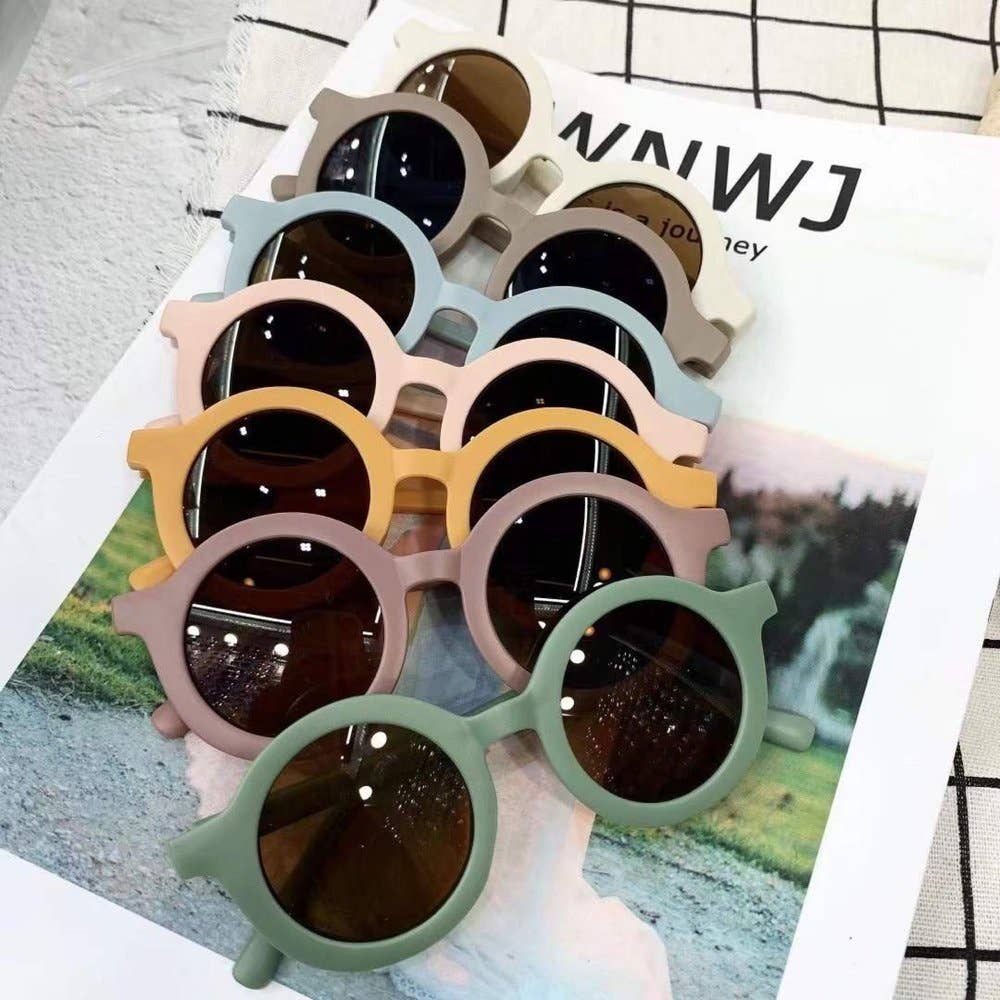 Vintage Kids Sunglasses, UV Protected Eyewear Round