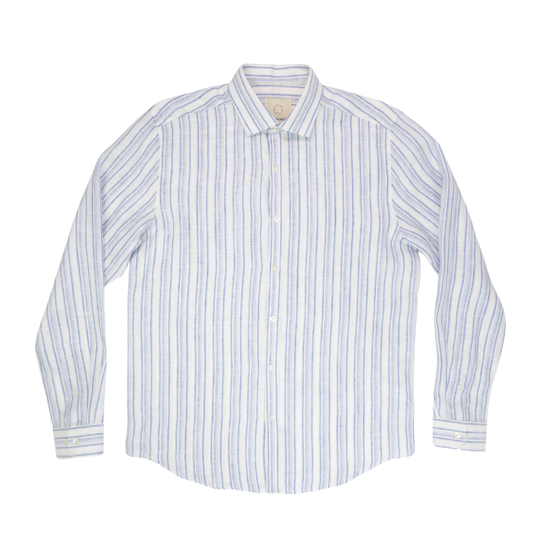 Stripe Long Sleeve Linen Shirt
