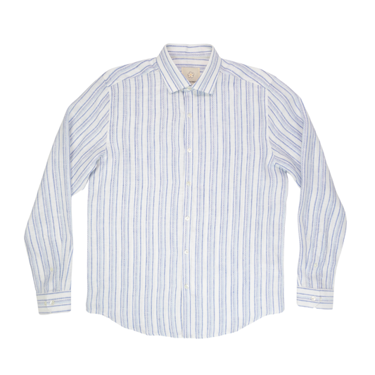 Stripe Long Sleeve Linen Shirt