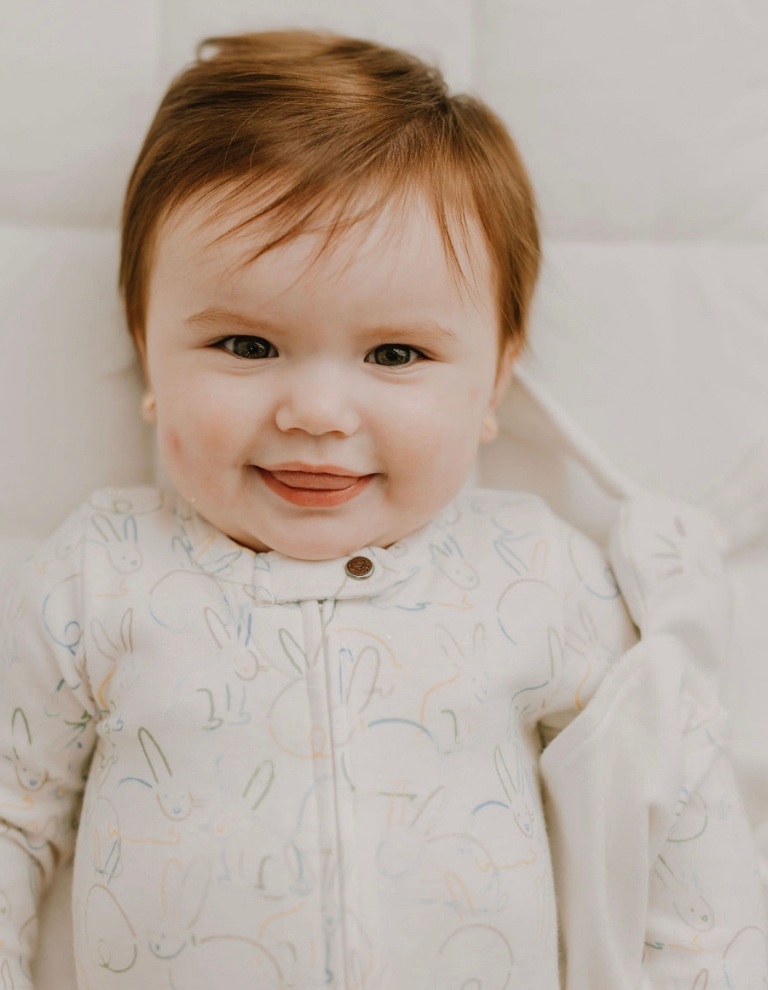 Easter baby footie | bunnies
