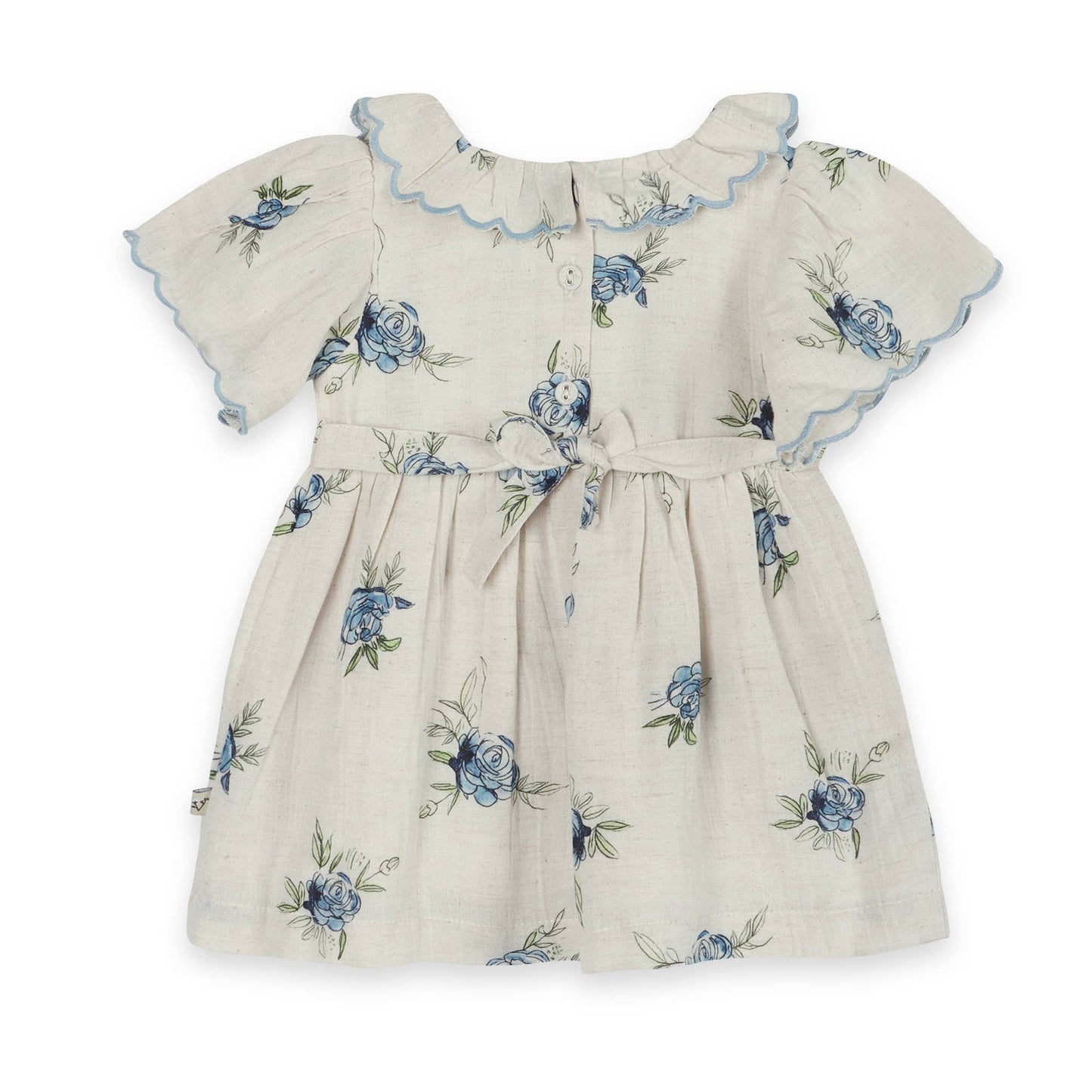 Katarina Floral Baby Dress + Bloomer (Linen Blend)