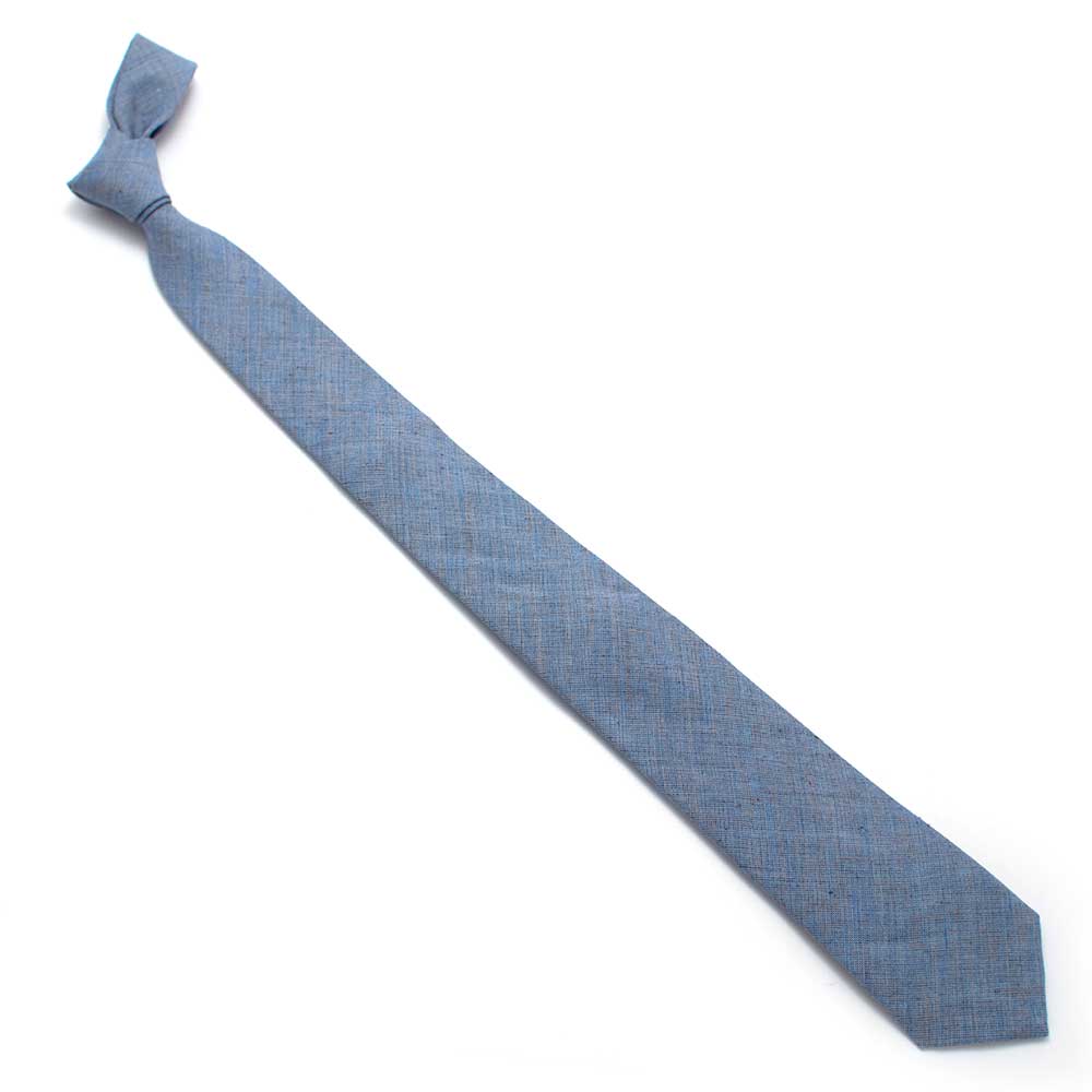 Blue Heather Linen Necktie